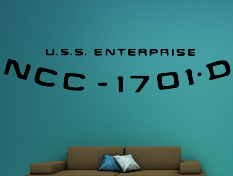 Preview: 46408 NCC 1701 D USS Enterprise Mein-Motiv Wandtattoo